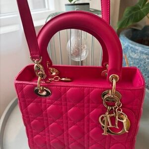 Dior Pink Quilted Handbag